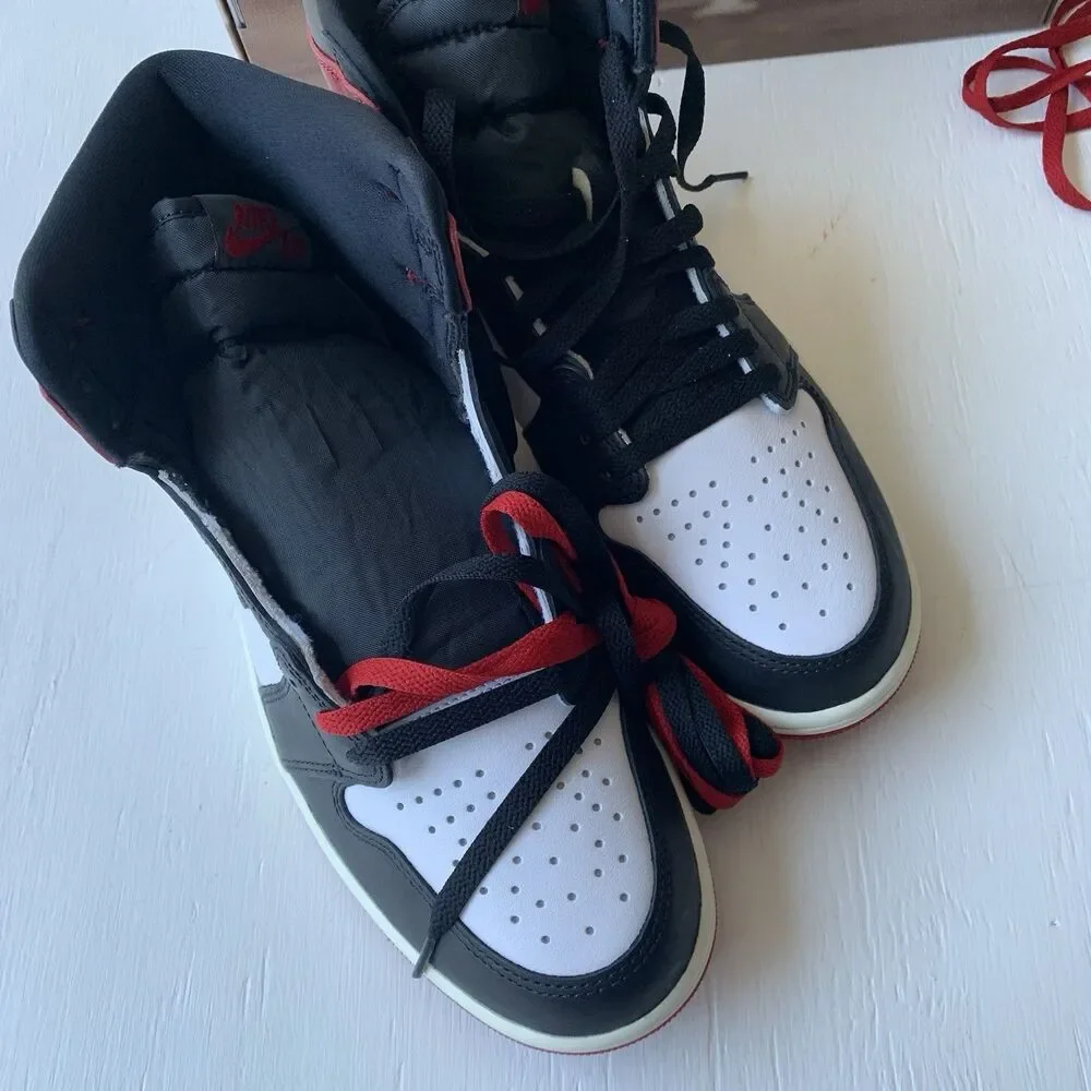 Air Jordan 1 Retro OG High Black Toe Reimagined - Size 10.5 NEW W Box
